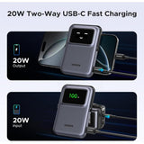 بنك الطاقة اللاسلكي المغناطيسي UGREEN Uno بسعة 10000 مللي أمبير وقوة 20 واط - PB572