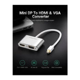 UGREEN Mini DP to HDMI + VGA Converter (Silver) MD115