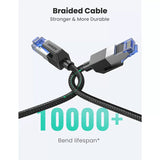 UGREEN Cat8 Pure Copper Ethernet Cable Braided 10m (Black) NW153