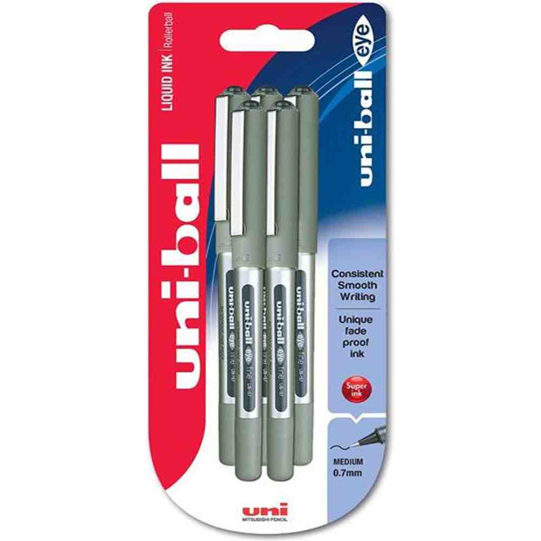 Uni-Ball Eye Fine Rollerball Pen - Black Box Of 12 Ub-157-Pens-UNI BALL-Star Light Kuwait