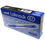 Uniball Laknock Ball Pen 0.7 Blue/Black Pack Of 12 Pcs-Pens-UNI BALL-Blue-Star Light Kuwait