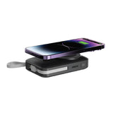 SIA Magnetic 10000mAh Power Bank | RGB Fan | PD 20W | 15W Wireless – Gray