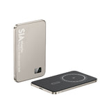SIA MagOn Magnetic power bank metal Body PD 20W-Wireless Charging 15W 10000Mah natural Titanume
