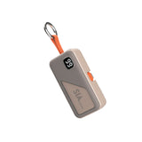 SIA Volt Link 5000mAh Mini Power Bank 20W PD – Lightning & Type-C Plug (Beige)