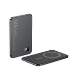 SIA Magnetic power bank metal Body PD 20W -Wireless Charging 15W 5000Mah black