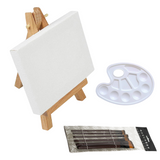 Canvas With Stand 15 X 20 Cm Combo Set Including Brush and Palette
