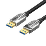Vention Display Port 2.1 Male to Male 16K HD Cable 1.5M Cotton Braided Black