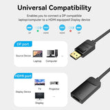 Vention DisplayPort to HDMI 4K@60Hz Converter 0.15M Black
