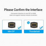 Vention Mini DisplayPort to HDMI Converter 0.15M Black