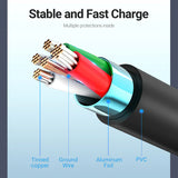 Vention USB 20 A Male to Micro B Male 3A Cable 15M Black