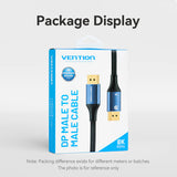 Vention Ultra HD 8K DisplayPort Cable 2M Durable Braided Design