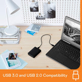 قرص صلب خارجي محمول WD Elements بسعة 1 تيرابايت، منفذ USB 3.0 / WDBUZG0010BBK