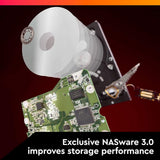 قرص صلب WD Red Plus بسعة 8 تيرابايت لأجهزة التخزين الشبكي (NAS) - سرعة 5400 دورة في الدقيقة، فئة SATA 6 جيجابت/ثانية، CMR، ذاكرة تخزين مؤقتة 128 ميجابايت، 3.5 بوصة - WD80EFPX