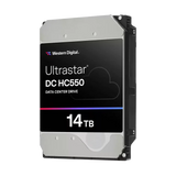 قرص صلب WD Ultrastar DC HC550 بسعة 14 تيرابايت وسرعة 7200 دورة في الدقيقة وواجهة SATA بسرعة 6 جيجابت/ثانية وذاكرة تخزين مؤقتة 512 ميجابايت بحجم 3.5 بوصة مخصص للمؤسسات (WUH721814ALE6L4)