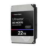 قرص صلب WD Ultrastar DC HC570 بسعة 22 تيرابايت، وسرعة دوران 7200 دورة في الدقيقة، وواجهة SATA بسرعة 6 جيجابت/ثانية، وذاكرة تخزين مؤقتة 512 ميجابايت، ومقاس 3.5 بوصة، مُصمم للاستخدامات الاحترافية.