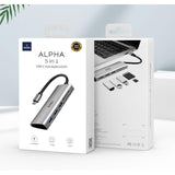 WIWU ALPHA A532ST 5 في 1 USB C HUB