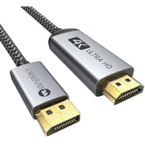 Warrky Display Port to HDMI Cable - 4K 30 Hz 3M