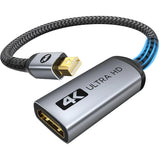 Warrky Mini Display Port to HDMI Adapter - 4K 30 Hz 0.65FT