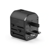 WiWU Wi-UA001 Universal Plug Travel Adapter 12W Dual USB-A Charger – Black