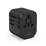 WiWU Wi-UA001 Universal Plug Travel Adapter 12W Dual USB-A Charger – Black