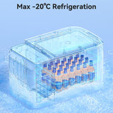 Yesido 28L Portable Car Refrigerator – Dual-Zone Cooling & Heating (Brown)