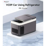 Yesido 28L Portable Car Refrigerator – Dual-Zone Cooling & Heating (Brown)