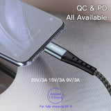 كابل شحن Yesido CA67 3A PD60W من النوع C إلى النوع C - بطول 2 متر