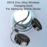 شاحن لاسلكي مغناطيسي محمول لساعة سامسونج الذكية Yesido DS19، بقوة 2.5 واط، منفذ USB/Type-C، لون أسود