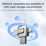 Yesido FL15 4-in-1 OTG Flash Drive - 512GB/ Up to 110 MB/s/ USB 3.0/ Micro/ Type-C/ Lightning Memory Stick