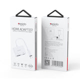 محول الصوت والفيديو Yesido HM06 ذو 8 دبابيس إلى HDMI - Lightning / 1080p / USB - أبيض