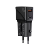 شاحن السفر العالمي Yesido MC17 - 20 واط / USB-C / USB-A / أسود