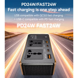 محول طاقة السيارة Yesido VC07 بقدرة 200 واط للشحن السريع مع منفذ USB QC3.0 ومنفذ Type-C PD
