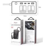 محول طاقة السيارة Yesido VC07 بقدرة 200 واط للشحن السريع مع منفذ USB QC3.0 ومنفذ Type-C PD