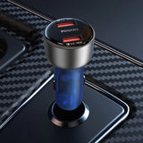 Yesido Y51 Dual-channel Fast Charging Zinc Alloy QC3.0 Car Charger – 36W / Black