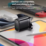 شاحن يسيدو YC76BC السريع بقوة 20 واط بمنفذ USB-C - يتضمن كابل من النوع C / أسود