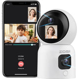ZOSI C528M Indoor Camera With Dual Lens - 3 + 3 MP / Two-Way Audio / Human detection