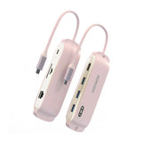 Porodo Malone Multi-Port USB-C Hub - Pink