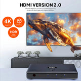 Mowsil 3-Port HDMI Switch - 4K / 18Gbps / Black