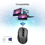 Promate Clix-7 2.4GHz Wireless Ergonomic Optical Mouse - Black