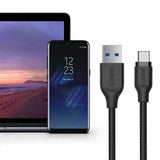 Aukey Braided Nylon Usb 3.1 Gen1 To Usb-C 1.2M Cable - Black
