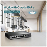 مفتاح سطح المكتب TP-Link TL-SG1008P ذو 8 منافذ جيجابت مع 4 منافذ PoE+