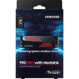 مشتت حراري لمحرك أقراص سامسونج SSD NVMe 990 Pro بسعة 2 تيرابايت، طراز MZ V9P2T0CW