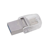 محرك أقراص فلاش Kingston Data Traveler Duo3C USB 3.0/3.1 + Type-C بسعة 128 جيجابايت