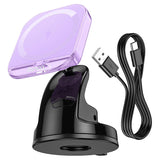 HOCO HW18 Crystal magnetic wireless fast charging car holder(center console) - Grey