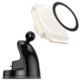 HOCO HW18 Crystal magnetic wireless fast charging car holder(center console) - Grey