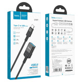 كابل تمديد Hoco U107 USB ذكر إلى USB أنثى USB3.0 للشحن ونقل البيانات، بطول 1.2 متر