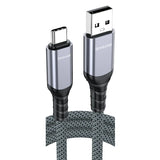 iEngage Braided USB-A To USB -C Cable( USB 3.2) (2M) (Light Gray)