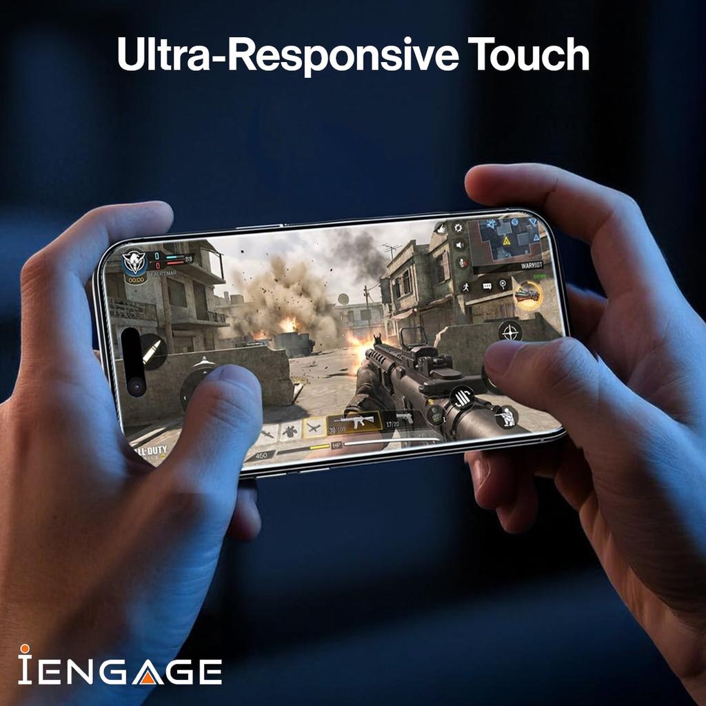 iEngage iPhone 17 Pro Tempered Glass Screen Protector with Applicator
