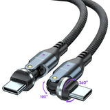 iENGAGE 240W Rotating Head USB-C Cable 48V 5A - Black