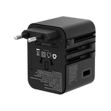 RavPower 4-in-1 3-Port PD GaN 25W Travel Adapter - Black